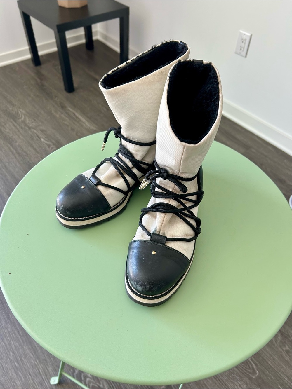 Jimmy Choo Lace-Up leather Boots. Made in Italy. Size 6.5